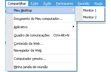 Capítulo 15: Compartilhar software Tarefas relacionadas com o compartilhamento da sua área de trabalho: Começar a compartilhar o desktop Mais (na página 240) Gerenciar como os participantes