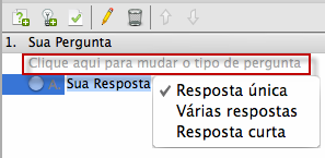 Capítulo 16: Sondar os convidados Para criar um questionário (para o Mac): 1 Abra o painel Sondagem na reunião. 2 Adicione uma pergunta clicando nesse botão e depois digitando a pergunta.