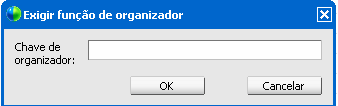 Capítulo 1: Organizando e Gerenciando uma reunião Reassumir a função de organizador Para reassumir a função de organizador da reunião: Caso um outro participante tenha o controle da uma reunião, você