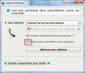 Capítulo 2: Organizando e Gerenciando uma reunião se você não quiser esta opção marcada: 1) Navegar para a opção da caixa de seleção usando as teclas Tab e seta para baixo, conforme necessário.