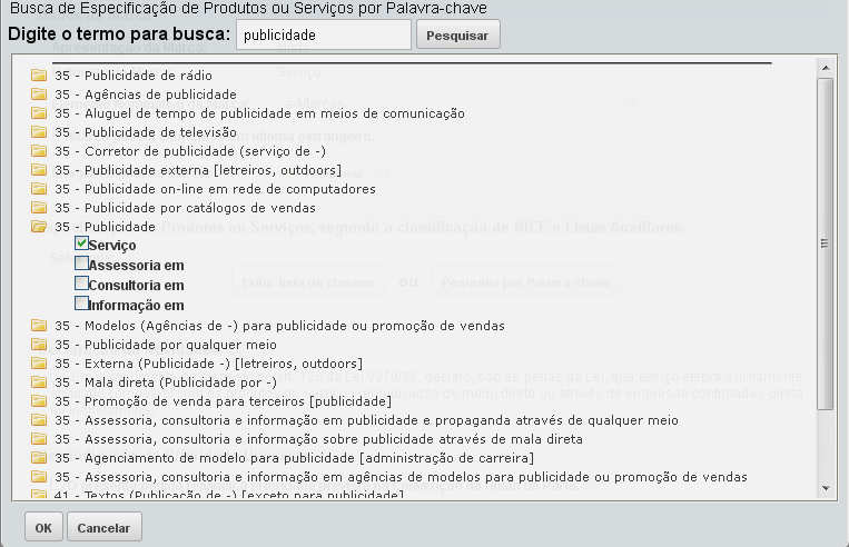 49 O usuário deverá marcar a correta opção correspondente à efetiva especificação do serviço por ele exercido.