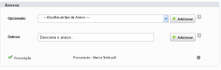 58 Anexos não pré-definidos poderão também ser adicionados através do campo Outros.