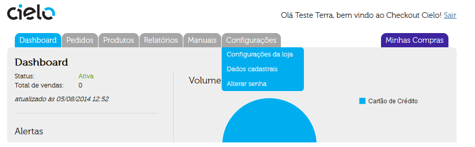 10. MODO DE TESTE DO CHECKOUT CIELO O modo de teste CHECKOUT CIELO é método de fazer testes de integração do CHECKOUT CIELO com o seu site, sem o consumo de créditos.