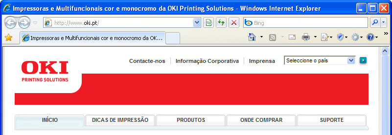 Ajuda na instalação de uma impressora OKI no novo Sistema Operativo Microsoft Windows 7 Nota: Uma vez que o Microsoft Windows 7 é um sistema operativo recente