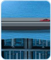 A empresa Blue Energy Canada, do Canadá, desenvolve um protótipo chamado ponte maré-motriz (tidal bridge power system), que consiste em várias turbinas de eixo vertical montadas uma ao lado da outra,