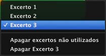 Para gravar vários excerto com a região de ciclos: 1 Seleccione a faixa de Instrumento real onde pretende gravar. 2 Clique no botão Gravar para iniciar a gravação.