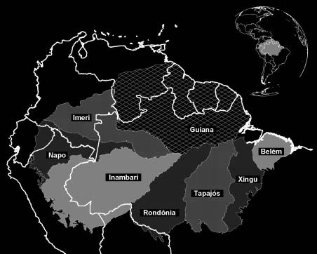 Silva, Rylands & Fonseca 127 FIGURA 1 Áreas de endemismo nas terras baixas da Amazônia baseadas na distribuição de vertebrados terrestres.