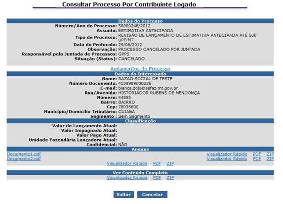 11 3.3 Ao clicar em Andamentos do Processo ; 3.