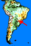 Hidrelétrica de Acaray Imagem 2 - Imagem por satélite da área de confluência das fronteiras internacionais de Brasil, Argentina e Paraguai. As referências são minhas. Earth Satellite Corporation.