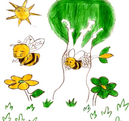 Duas Abelhinhas Rudinei - 8º ano Era uma vez duas abelhinhas: uma delas se chamava Bibi e a outra Tina.