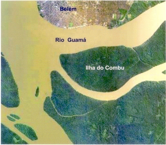 77 FIGURA 1 Aerofoto da Ilha do Combu Belém-Pará. Fonte: CODEM (Companhia de Desenvolvimento e Administração da Área Metropolitana de Belém).