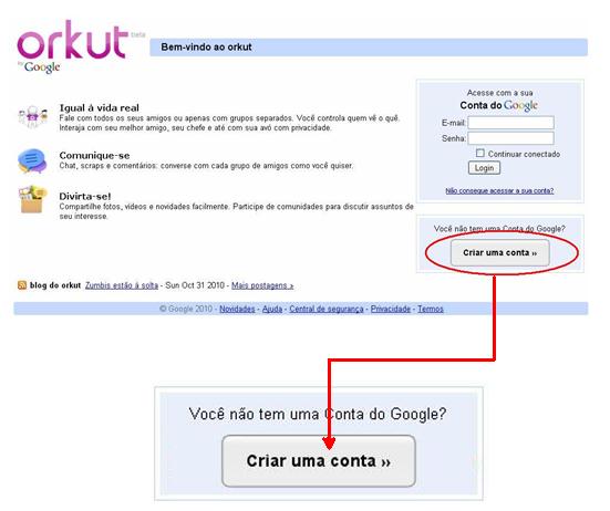 Leia o termo de aceite, confirme e clique em Aceito ; 4. Informe seu endereço de e-mail; 5. Escolha uma senha e confirme-a; 6.