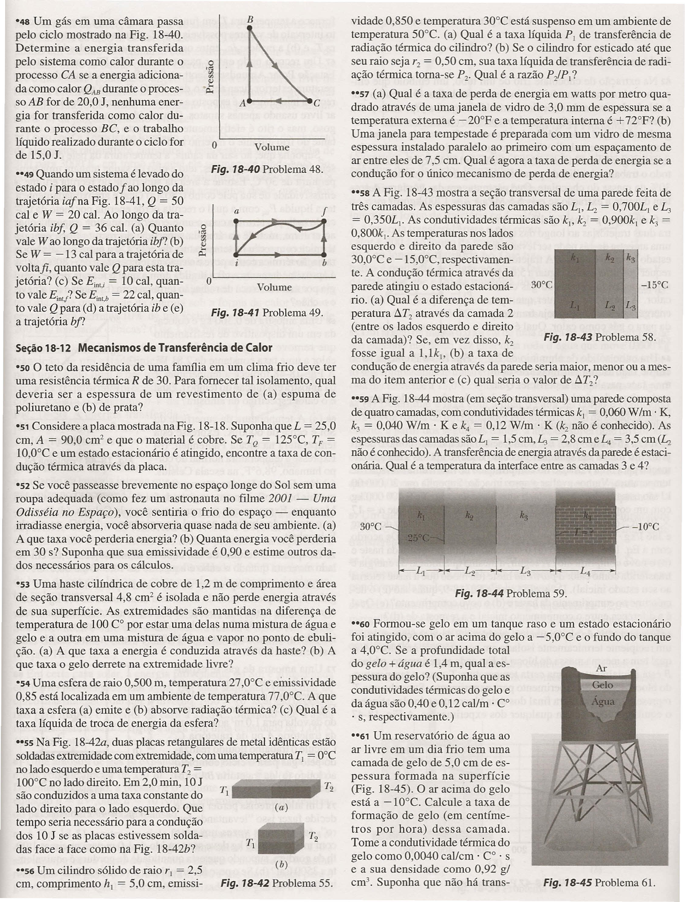 48 Um gás em um câmr ss el cicl mstrd n Fig. 18-40.