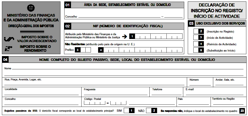 Também pode abrir, alterar ou cancelar atividade pela net (www.portaldasfinancas.gov.pt). Para isso, precisa da chave de acesso, e no site, seleccionar: entrega Atividade.