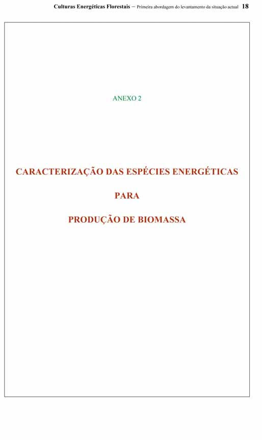 Anexo XII Culturas energéticas florestais