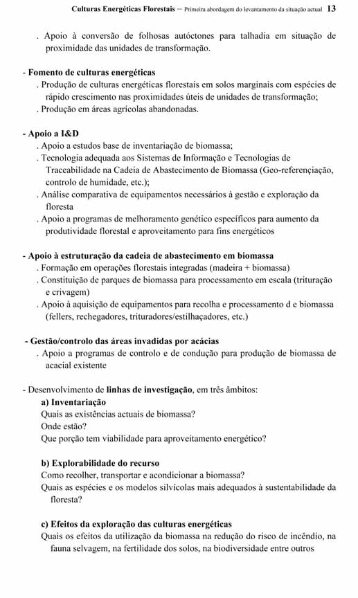 Anexo XII Culturas energéticas florestais