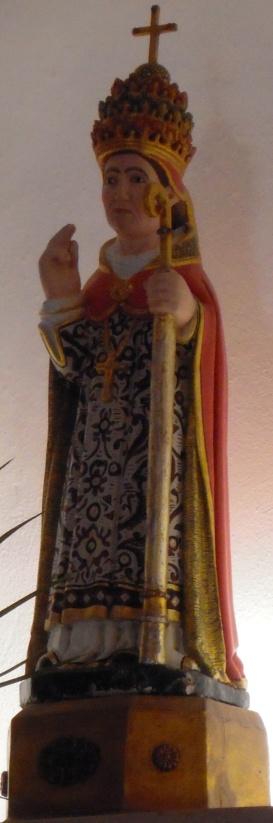 Imagem de São Gregório Magno da Igreja Paroquial de S. Gregório Magno. Fotografia tirada a 17-4-2011. Imóvel: IMV.0011 Nº inventário: A.