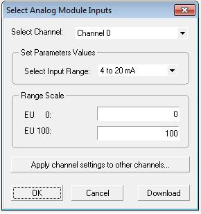 O LogicView for FFB Módulo de entrada analógica - DF113 Após inseri-lo conforme descrito anteriormente, ele deve ser configurado.