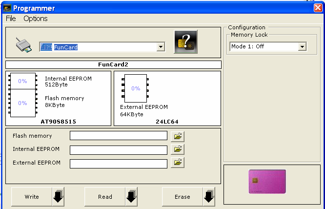 Antes de programar o Cartão inteligente (SmartCard), verifique que o cabo série PIN a PIN não está ligado a porta série RS-232 do Pc.