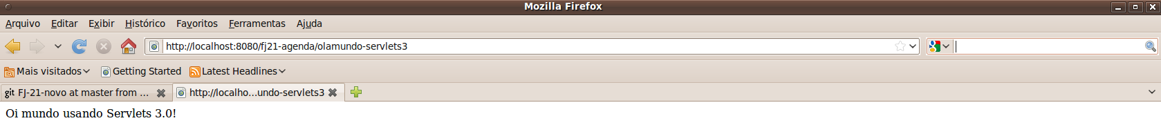 d) Sobrescreva o método service @Override protected void service(httpservletrequest request, HttpServletResponse response) throws ServletException, IOException { e) Escreva a implementação do método