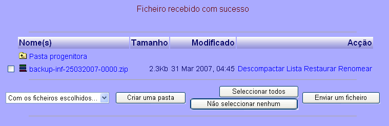 Por exemplo, poderá ter sido guardada no ambiente de trabalho.