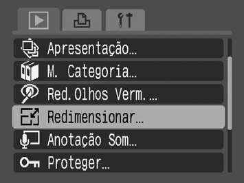 142 Redimensionar Imagens Pode regravar imagens que foram registadas com uma resolução elevada em definições mais baixas.