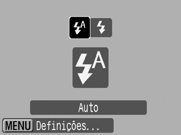 Utilizar o Flash Modos de Disparo Disponíveis p. 211 65 1 Levante o flash manualmente. 2 Carregue no botão. 1. Utilize o botão ou para alterar o modo de flash.