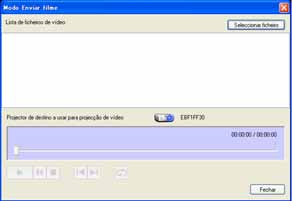 Projectar filmes a partir de um computador (Modo Enviar filme) 30 Projectar filmes a partir de um computador (Modo Enviar filme) No Modo Enviar filme, é possível enviar ficheiros de filme