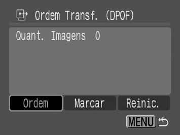 O ícone pode aparecer para cartões de memória com definições de transferência ajustadas por outra câmara compatível com DPOF. Estas definições serão sobrepostas pelas que definir com a sua câmara.