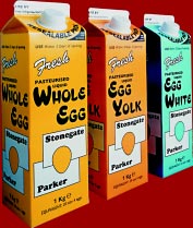 A indústria alimentícia já utiliza o ovo em pó em larga escala. Assim como o ovo em pó, existem outros derivados do ovo utilizados na indústria alimentícia; são os chamados ovoprodutos.