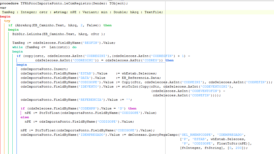 irá executar um ApplyUpdate no ClientDataSet salvando os dados na tabela RHMOVIM.