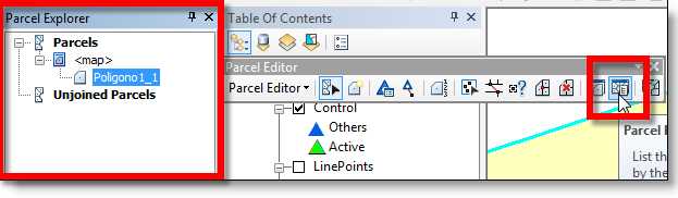 Com a ferramenta, Select Parcel Features, clique sobre a geometria para selecioná-la: Na barra de