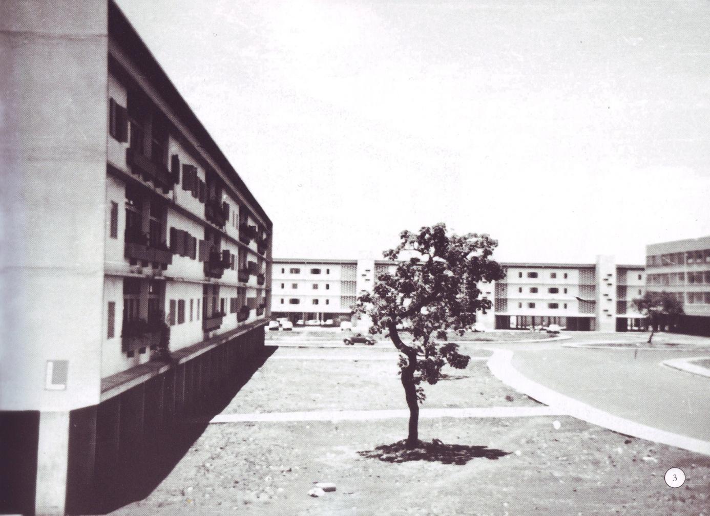 Foto foi tirada em 1974 por Behr da janela de seu quarto. É o interior da Superquadra 404 sul. Você tem dificuldade para viver nessa cidade, talvez por causa disso você tenha criado Braxília?