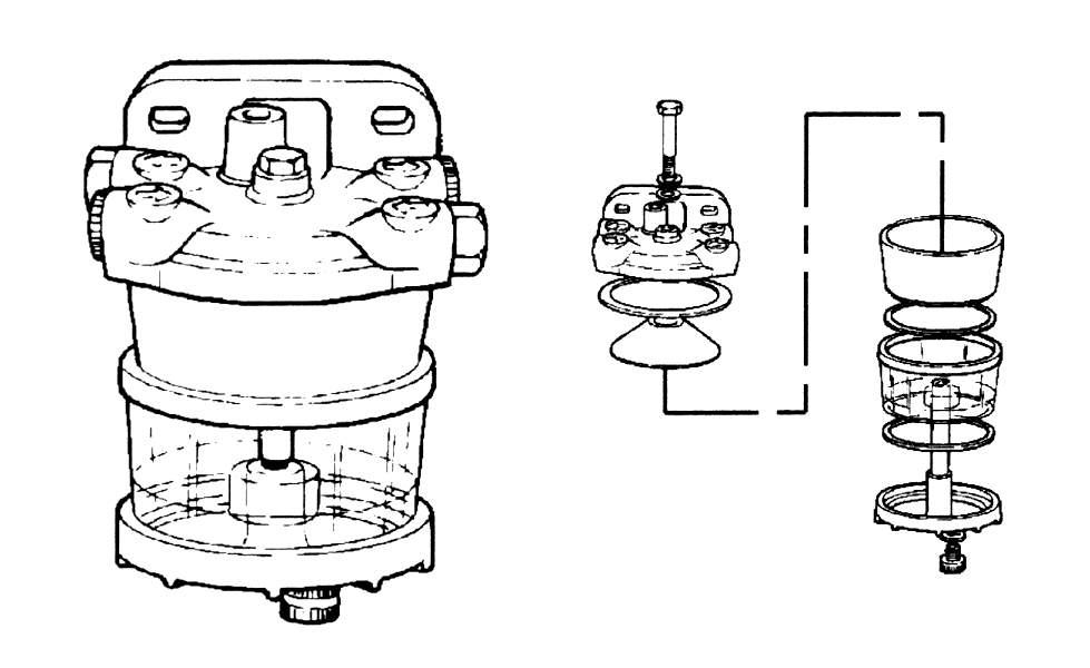 SÉRIE 10 1 2 Sistema de Injeção Substituição do Filtro de Combustível com Válvula Reguladora Retirar a válvula reguladora com os tubos de combustível conectados (3 e 4).