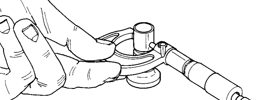 Árvore de Comando de Válvulas SÉRIE 10 7-6 Medir o diâmetro dos mancais da árvore de comando de válvulas.