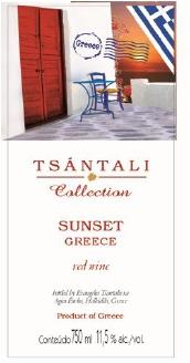 TSÁNTALI COLLECTION SUNSET GREECE Vinho Tinto de Mesa Meio Seco Fino Combinação de variedade da uva típica grega