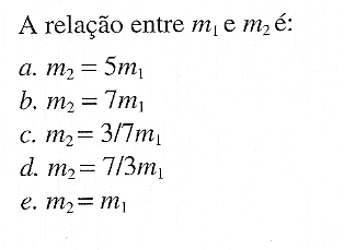 80) (UFMS) Um corpo de massa kg colide com um corpo parado, de massa 1kg que, imediatamente após a colisão, passa a mover-se com energia cinética de J.