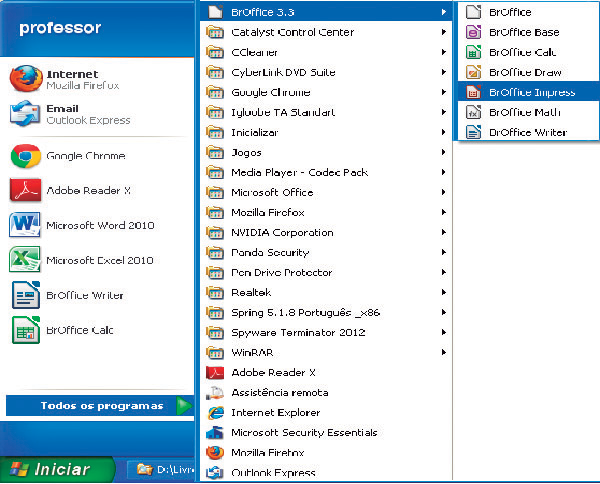 O Impress também pode ser utilizado no sistema operacional Windows.