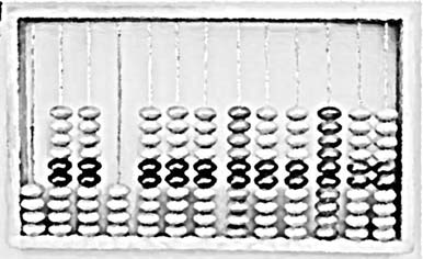 Figura 1.2 Ilustração de um ábaco Até o fim do século 16, o ábaco era o principal instrumento para se fazer contas e se computar resultados.