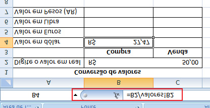 Renomeie essa planilha para valores Retorne a planilha resultado e coloque um valor qualquer no campo onde será digitado valor.