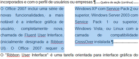 possa fazer facilmente, clicando no botão Números de Linhas. Colunas Ao clicar em Opções de Numeração de Linhas.