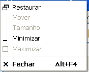 Botão Restaurar este botão faz com que a janela volte a ter o seu tamanho normal. Botão Fechar fecha as aplicações e ou programas que essas janelas representam.