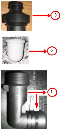 DIAGNÓSTICO DE S 1- VERIFICAR A CONEXÃO DE ENTRADA E O O'RING 9.081.421.0. (FIG1.) 2- VERIFICAR FILTRO DA CONEXÃO DE ENTRADA 9.391.003.0. (FIG.2). 3- VERIFICAR OBOCAL DO ENGATE 9.389.081.0. (FIG.3).