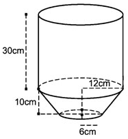 A altura do cone e o diâmetro da sua base medem, cada um, 1 cm.