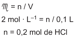 no sistema, 3,6 mols sem reagir (excesso): Sabendo que cloreto de magnésio (formado) é solúvel em água e que o gás hidrogênio foi recolhido, o sistema final contém duas fases (solução aquosa de