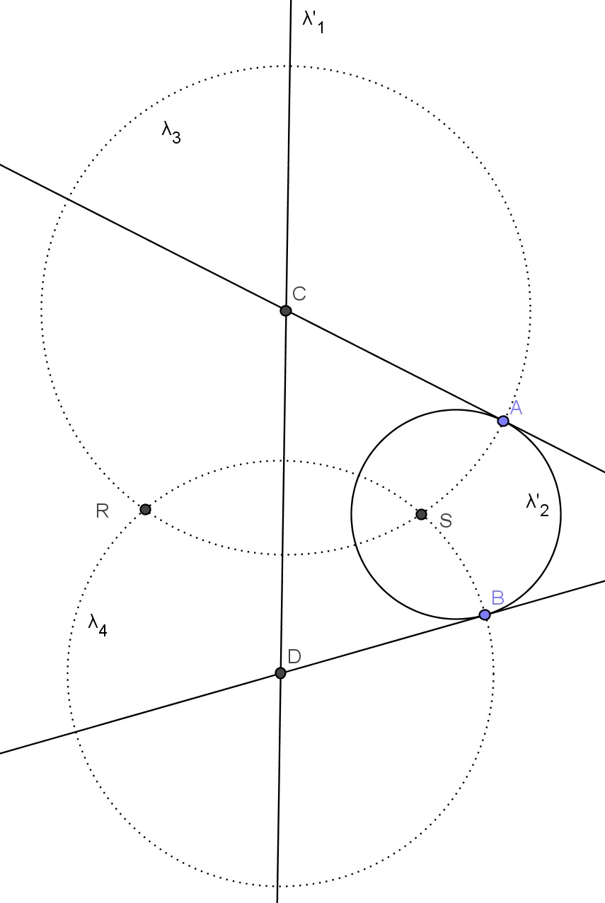 Figura 17: Inversão que coloca duas circunferências concêntricas: Passo 2.
