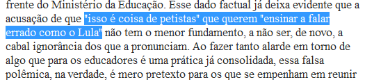 87 Notemos que o termo ignorante foi substituído pelo sinônimo apedêuta (que significa desprovido de conhecimento acadêmico, no caso).