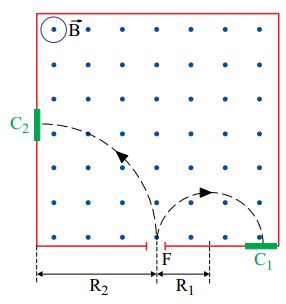 Questão 21 Um feixe é formado por íons de massa m 1 e íons de massa m 2, com cargas elétricas q 1 e q 2, respectivamente, de mesmo módulo e de sinais opostos.