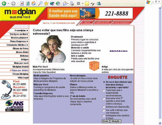 O responsável pelo novo visual do site do Medplan é o web designer Gedalias Hudo Valetim que participou do concurso do Site do Medplan, apresentando um projeto inovador que foi vencedor da acirrada