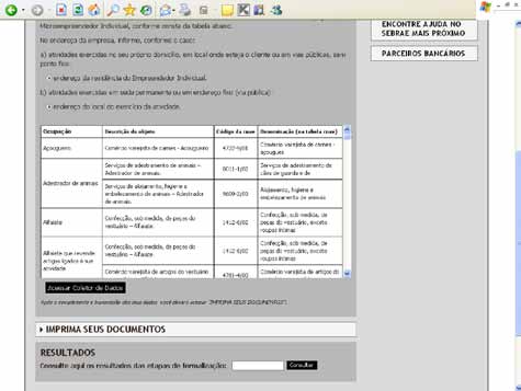 Complete seus dados - Acessar Coletor de Dados Após a geração do Código de Acesso da RFB e do Código de